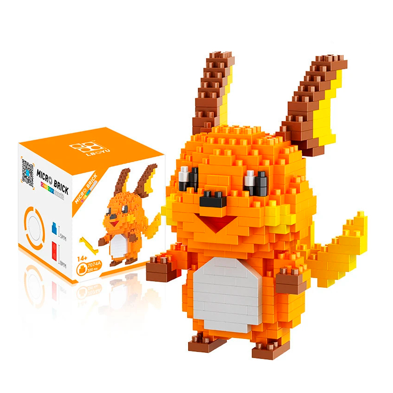 Box Pokemon Raichu Nanoblock 320 pcs pokeblocks.shop