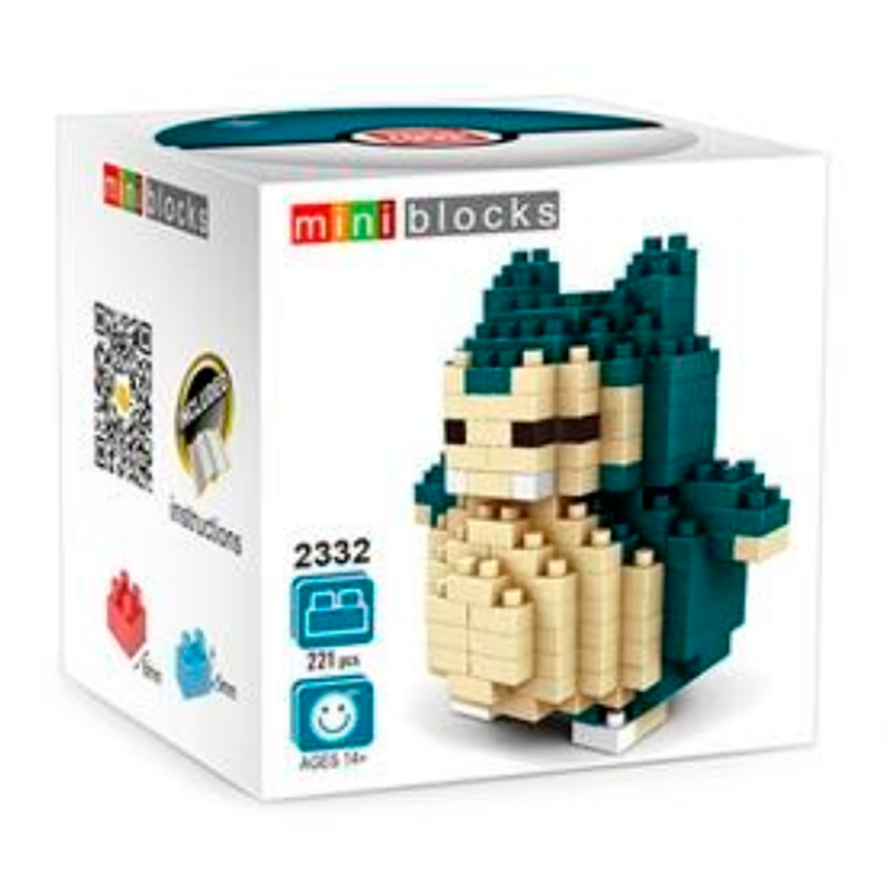 Box Pokemon Snorlax Nanoblock 268 pcs pokeblocks.shop