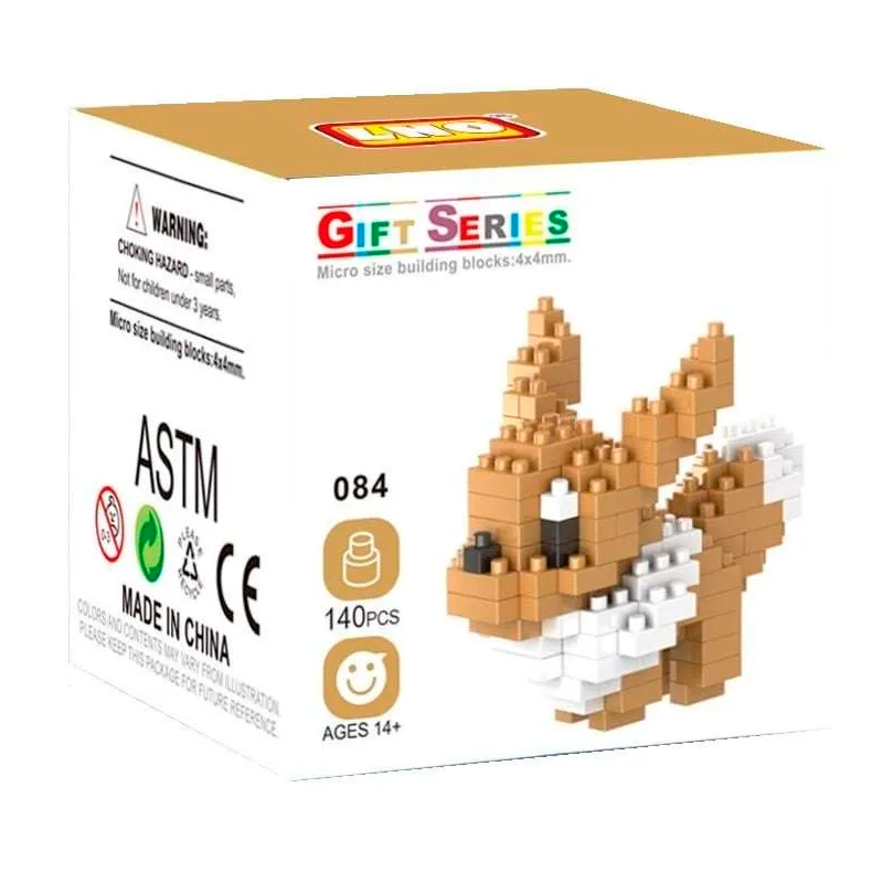 Box Pokemon Eevee Nanoblock 209 pcs pokeblocks.shop