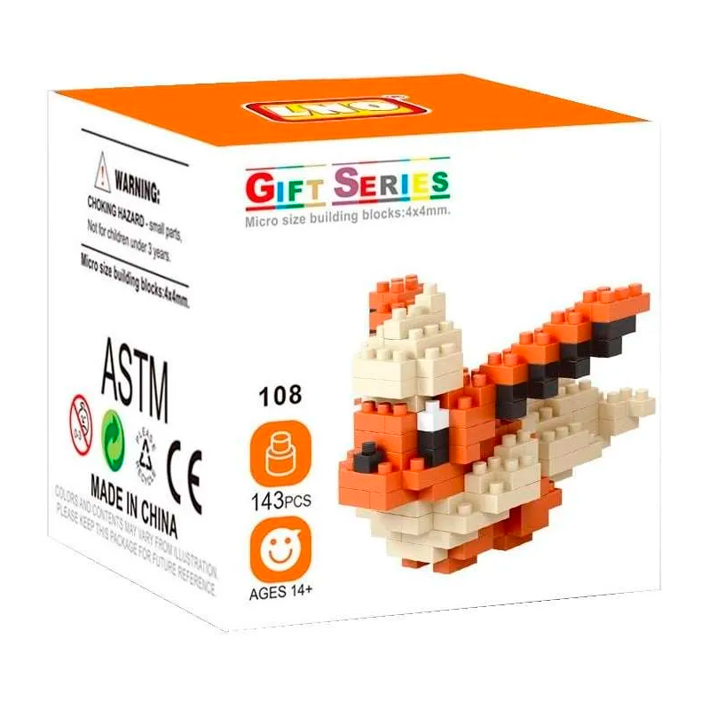 Box Pokemon Flareon Nanoblock 146 pcs pokeblocks.shop