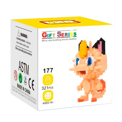 Box Pokemon Meowth Nanoblock 311 pcs pokeblocks.shop