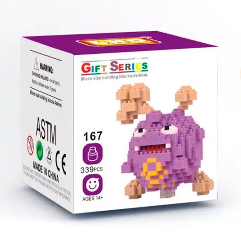 Box Pokemon Koffing Nanoblock 319 pcs pokeblocks.shop