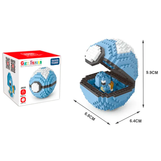 Box Pokemon Dive Ball pokeball Nanoblock 399 pcs pokeblocks.shop