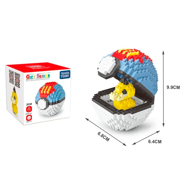 Box Pokemon Lure Ball Nanoblock 414 pcs pokeblocks.shop